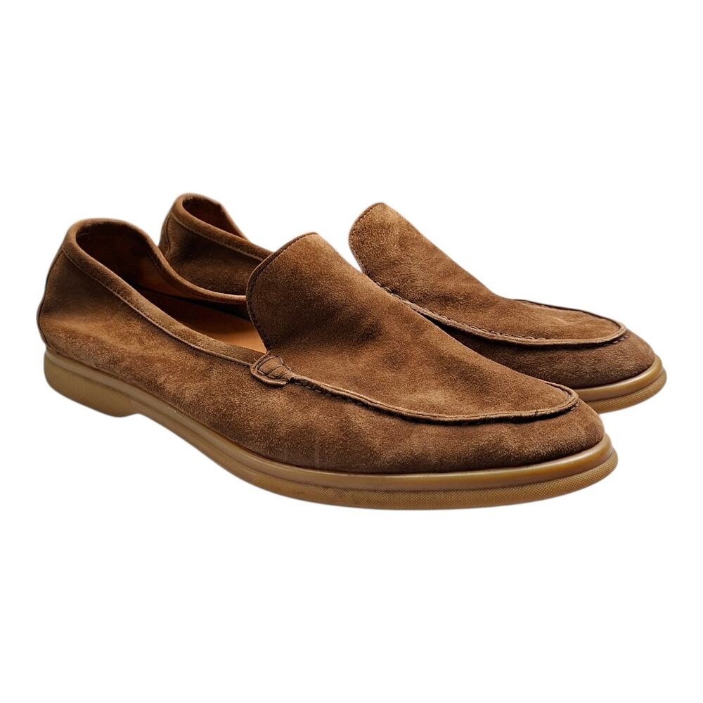 Andrea Ventura Firenze Loafers Mens US 12 Brown Suede Moc Toe Slip On Shoes